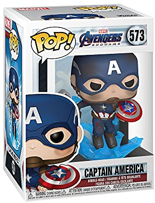Funko Pop! Marvel: Avengers Endgame - Captain America mit Broken Shield & Mjolnir - Vinyl-Sammelfigur - Geschenkidee - Offizielle Handelswaren - Spielzeug Für Kinder und Erwachsene