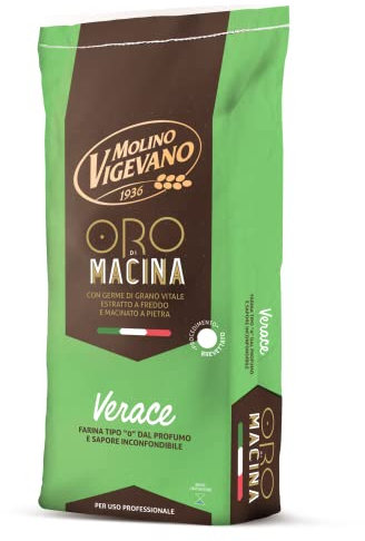 Molino Vigevano Verace Farina Tipo 0 con Germe di Grano Vitale 10 kg | Farina Professionale di Grano Tenero Bio per Pizza, Pane, Focaccia | Ideale per Pizza Napoletana e Pinsa Romana W200–W230