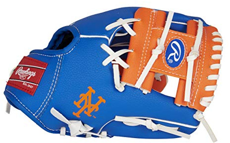 Rawlings | MLB Players Glove Series | Gants de Baseball T-Ball et Jeunes | Mets de New York | 3 m | Bleu Roi