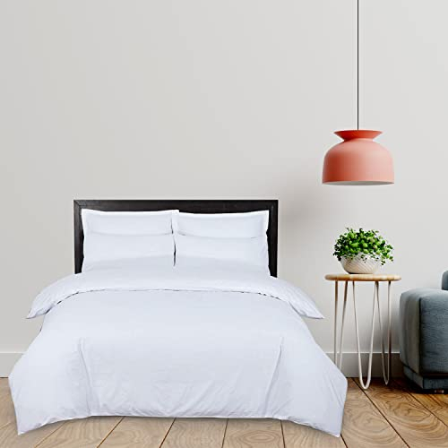 Indus Textiles Juego de funda nórdica tamaño Super King, 100 % algodón puro, 800 hilos, juego de ropa de cama con fundas de almohada de calidad hotelera, ultrasuave, transpirable y de fácil cuidado