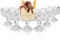 HAADI Glass Dessert Cups Set of 6 Sundae Dishes Trifle Bowl Prawn Cocktail Glasses for Serving Ice Cream, Salad, Fruit, Snack & Sauce
