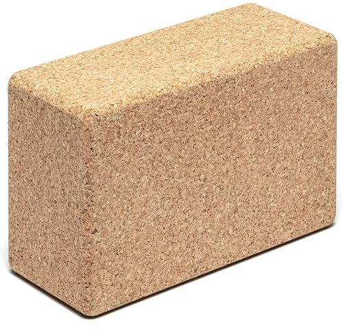 Go4Cork Cork Yoga Block - Standard | 9 x 6 x 4 | Non-Toxic, Alternative To Foam Yoga Blocks | Odorless, Soft, Non-Slip, Yoga Wedge | Yogi Gift Accessories | Men & Women | Eco Friendly & Sustainable