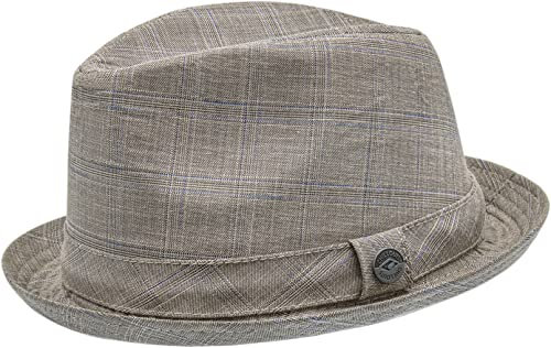 CHILLOUTS Sonnenhut mit Karomuster - Pork Pie Lochsloy Hat - Herren