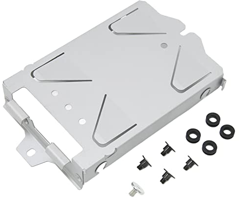 cigemay Soporte de Montaje HDD para PS4 Pro, Marco de Montaje de Disco Duro, Consola Protectora Ultrafina de Metal, Bandeja de Disco Duro para Gamer DIY con Kit de Tornillos