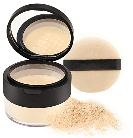 Boobeen Oil Control Loose Powder Translucent Setting Powder Smooth Loose Face Powder, Lightweight&Long Lasting Makeup Setting Foundation Powder, Matte Tint