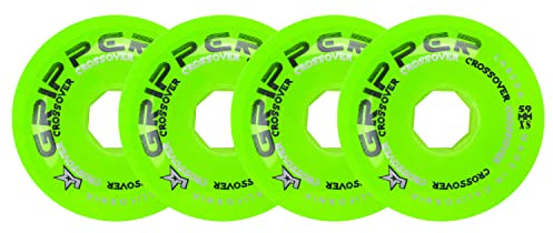 Labeda Roller Hockey Wheels Gripper Crossover X-Soft 74A Green 59mm - Set of 4