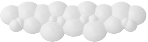 Cloud-Soft Ergonomic Wrist Rest for 100 Keys 87 Keys 68keys Keyboard PU Material Anti-Slip Rubber Base Memory Foam Cloud-Shaped Palm Rest for Computer Laptop,Pain Relief,15.2 * 4.4 * 1.2 inch -White