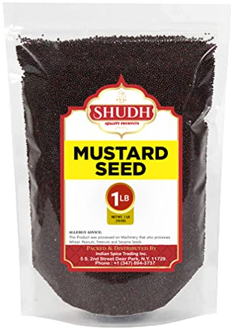 Black Mustard Seed 1 LB | 16 oz | Whole Spice (Kali Rai) ~ All Natural | Gluten Friendly | NON-GMO | Vegan | Indian Origin