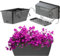 KADAX Blumenkasten 40 cm Grau – Pflanzkasten aus Kunststoff, wetterfest und robust, ideal für Balkon, Terrasse und Fensterbank