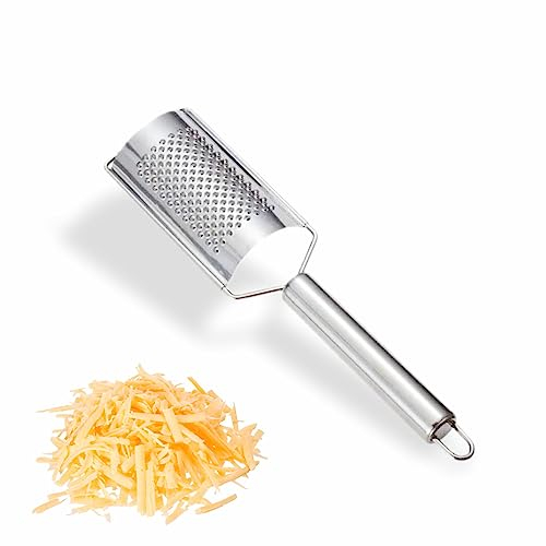 Cheese Grater Stainless Steel Heavy Duty Lemon Zester Handy Grater for Nutmeg Lemon Gingers Orange Garlic Citrus Cheese Chocolate Fruits Vegetables Essentials Kitchen Supplies Home Accessories (1Pc)