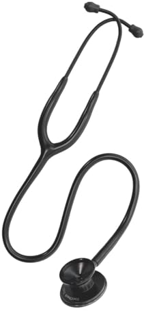 DocCheck Stethoskop Lausch – Doppelkopf-Bruststück, Dickwandiges Einschlauchsystem, Anpassbare Ohrbügel, Inkl. Namensschild & Ersatzteil-Set, Latexfrei, 77 cm, 190 g (Black Edition)