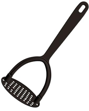 Fackelmann 25477 Presse-purée, presse-purée manuel, RPET, noir, 23,5 x 7 x 10 cm