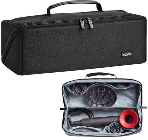 Veki Borsa da Viaggio Portatile Compatibile con Dyson Airwrap Styler e Shark, Borsa Impermeabile per Asciugacapelli, Custodia da Viaggio per Dyson Supersonic Capelli e Accessori (Nero Oxford)