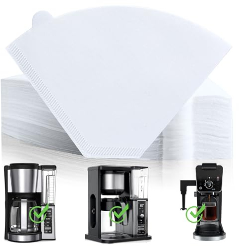 Disposable Coffee Paper Filters, 100 Pcs #4 Cone Replacement Filter for Ninja Coffee Maker, white