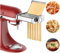 COFUN Acier Inoxydable Accessoires Machine à Pâtes pour KitchenAid, 3 en 1 Accessoire Laminoir pour KitchenAid Robot Pâtissier, Incl. Coupe-Spaghetti & Fettuccine, Rouleau Feuille à Pâtes, Guide pâtes