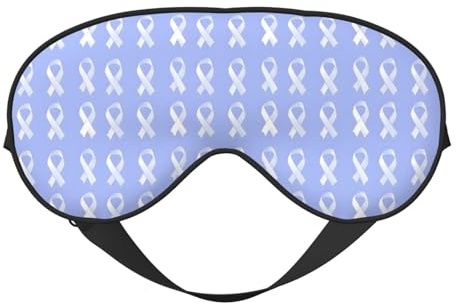 Máscara de sueño para los ojos para hombres y mujeres – Cinta elegante blanca impresa hebilla ajustable máscara de sueño para máscara de sueño opaca, cómoda máscara de sueño para hombres y mujeres