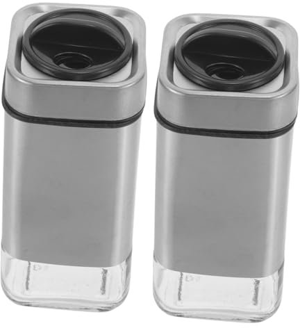 GLEAVI 2Pezzi Shaker e Inossidabile con Regolabili per Dosaggio per Spezie e Condimenti Cucina e Ristoranti