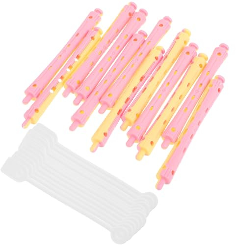 ULTECHNOVO 12 Bigodini per Permanente in Plastica Flessibile, Rulli per Chioma Lunghi e Corti, Strumenti Arricciacapelli Portatili per Uso Domestico e Viaggio, Effetto Riccio Naturale