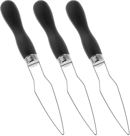 Artibetter 3pcs Crochet pour Boutons en Bois et Métal Léger, Aide à L'habillage Autonome Rapide pour Chemise et Manteau, pour Seniors à Domicile Voyage