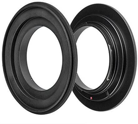 ayex retroadapter/vändring för Olympus 62 mm – omvänd makroadapter, för omvänd skruvning av ett objektiv för makrofotografering