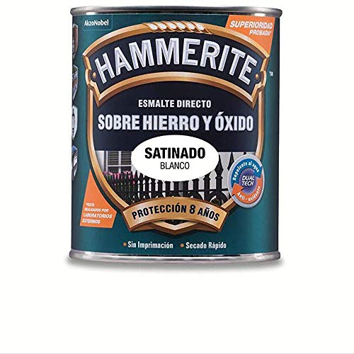 Hammerite Esmalte Liso Satinado, Blanco, 750 ml (Paquete de 1)