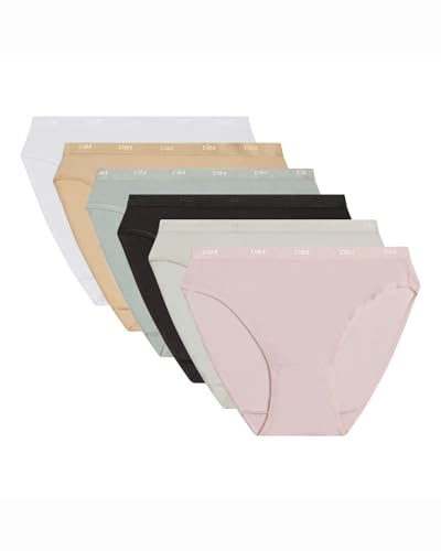 Dim Culottes Femme Lot de 6 | Les Pockets Ecodim Coton | Douceur & Confort | Ceinture Invisible | Multicolores | Style Classique