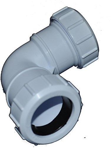 Compression 40mm Waste Pipe 90 Degree Bend