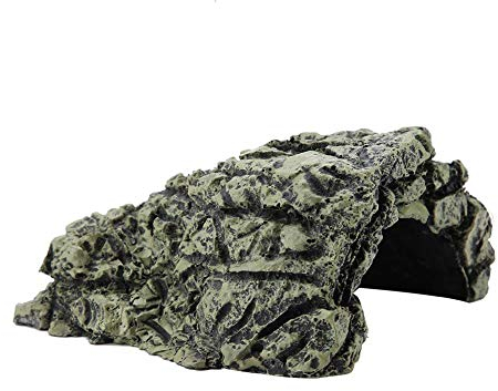 Steinhöhle für Schildkröten - Versteck für Reptilien, Terrarium, Frosch, Zoo, Aquarium - Naturales Dekorationsornament für Tiere