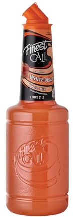 Finest Call, White Peach, 1 l, Purea di Frutta con Pesche Bianche e Zucchero di Canna, Ideale per Cocktail, Smoothie, Topping e Dessert