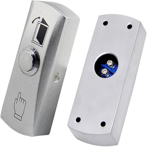 Godely Push to Exit Button,Metal Doorbell Pushbutton,Push Button for Exit Release Door Switch,Zinc Alloy Housing,NO/COM Output,for Access Control,Video Doorbell Door Phone