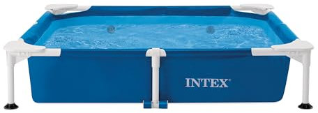 Intex 48402NP - Piscina Fuori Terra Quadrata per Cani, con Pompa Filtro 1136 L/h, 152x152x30 cm