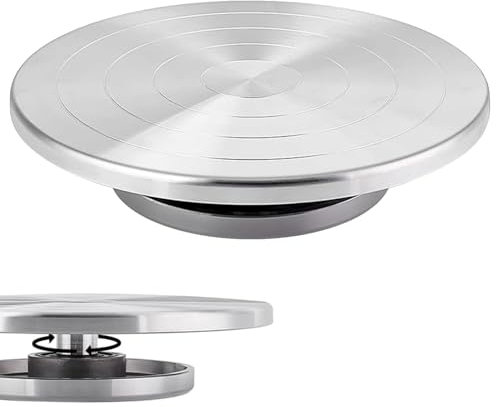 Töpferscheibe, 18cm Craft Clay Skulptur Drehscheibe Drehteller, Schwerlast Bildhauerei Rad Drehscheibe, Drehscheibe für Modelliermasse, 360° Drehbar & Rutschfest für Keramik, Clayfiguren und Basteln