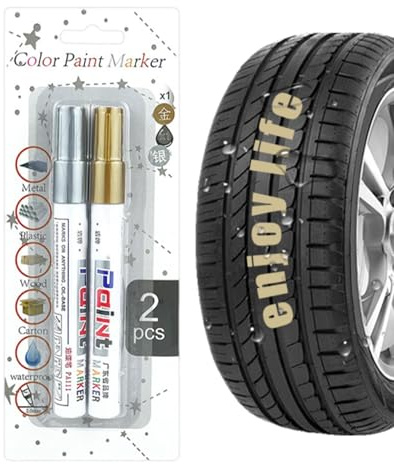 Rotulador de pintura para coche, marcador de pintura para neumáticos, juego de bolígrafos portátiles para reparación de arañazos, imprimaciones multifuncionales de secado rápido, accesorios de retoque