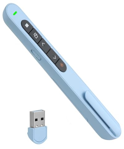 USB Presentador Inalambrico, Pasador de Diapositivas USB para PowerPoint Keynote Google, Mando Inalámbrico para Reuniones Discurso Enseñanza, Puntero para Presentaciones para Macbook Air Pro