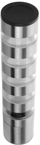 BESPORTBLE Moulin à Poivre Manuel Réglable en Céramique Multicouche, Moulin à Sel en Verre Rechargeable avec Broyeur Fin à Grossier, Accessoire la Cuisine Antidérapant pour Épices