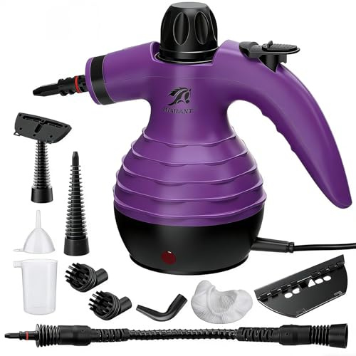 MLMLANT Limpiador de vapor, limpiador de vapor multifunción para el hogar con 10 accesorios, apto para cocinas, baños, sofás y asientos de coche.