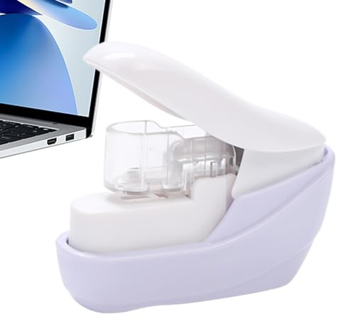 Stapleless Stapler - Portable Compact Handheld Stapling Tool, Sturdy No Staple Design, Ideal for Children Home Business Arts Office School Classroom Desk Hospital Documents