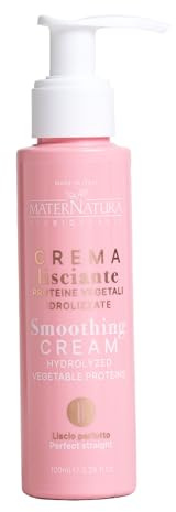 MATERNATURA Crema Lisciante Capelli con Proteine Vegetali Idrolizzate, Texture Leggera e Setosa, Protezione dal Calore, Effetto Liscio e Lucido a Lunga Durata - 100 g