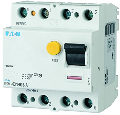 Eaton PFGM-40/4/003 Interrupteur différentiel, 4P, 40 A, 30 mA