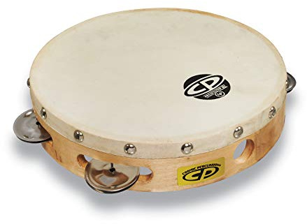 LP Latin Percussion CP Wood Tambourin Holz 8 einreihig mit Fell CP378