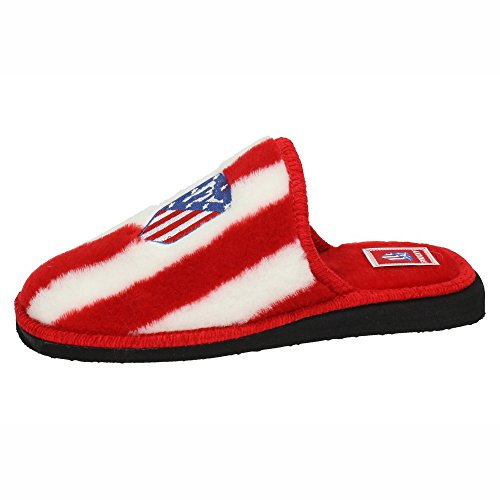 Andinas, Zapatillas de casa Unisex, Multicolor (RAYAS BLANCO-ROJO BORD. ATCO. MADRID), 40 EU
