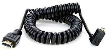 Atomos ATOMCAB013 Coil Right Angled HDMI Cable Micro HDMI to Full HDMI)