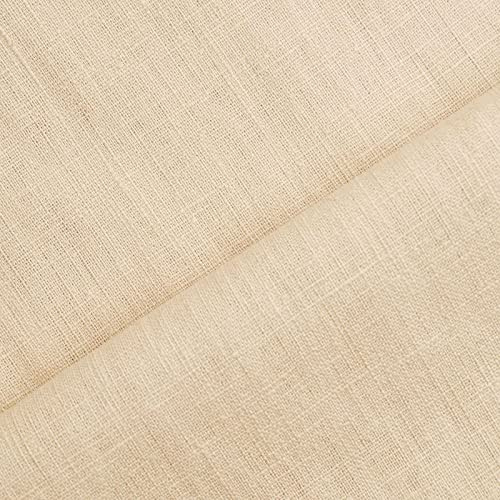 Holmar - tissu de lin de qualité supérieure, prélavé & en fibres naturelles - au mètre (beige)