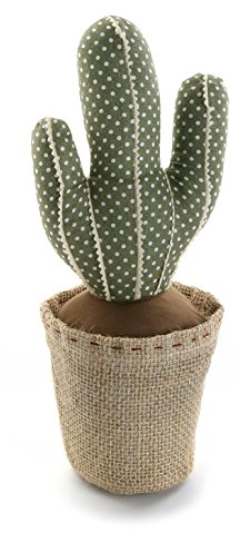 Versa 20270119 Türstopper mit Kaktus-Design, Holz, Grün, 12x12x34 cm, Brauner Hund, Cáctus