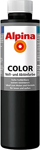 Alpina COLOR Voll- und Abtönfarbe Night Black 750ml seidenmatt