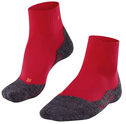 FALKE Women's TK2 Explore Cool Short W Sso Lyocell Functional Yarn Thick Anti-Blister 1 Pair Hiking Socks, Red Rose 8564, 5.5-6.5