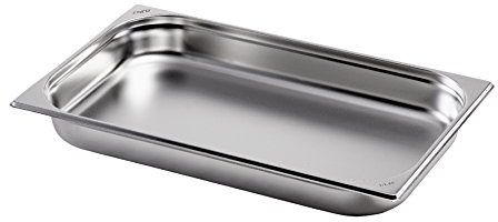 Saro Gastronormbehälter Edelstahl 1/1 GN 65 mm tief, Silber, 53 x 32.5 x 6.5 cm