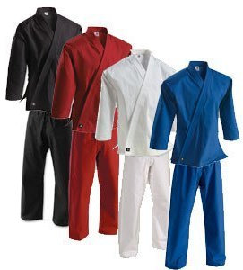 Playwell Karate-Anzug aus mittelschwerem Polycotton, ca. 255 g, Rot 000/110cm