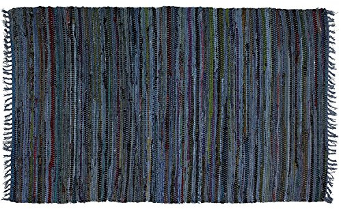 Sturbridge Country Rag Rug in Denim 24 x 36
