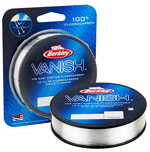 Berkley Vanish®, Clear, 17lb | 7.7kg, 250yd | 228m Fluorocarbon Fishing Line, Suitable for Saltwater and Freshwater Environments